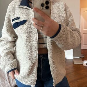 Columbia Sherpa navy blue and cream size XL